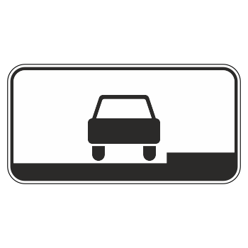 Дорожный знак 8.6.1 «Способ постановки транспортного средства на стоянку» (металл 0,8 мм, III типоразмер: 450х900 мм, С/О пленка: тип А коммерческая)